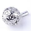Rack Plating Brass Cage Pendants KK-S751-012P-2