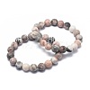 Natural Zebra Jasper Bead Stretch Bracelets X-BJEW-K212-B-035-6
