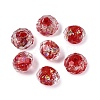 Handmade Foil Glass Beads FOIL-Q001-02E-1