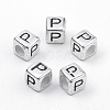 Plated Acrylic Beads PB43C9308-P-1