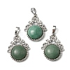 Natural Green Aventurine Pendants G-P498-01P-07-1