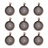 Tibetan Style Alloy Pendant Cabochon Settings LS-TIBE-R295-055R-FF-1