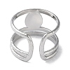 Non-Tarnish 304 Stainless Steel Open Cuff Ring Components X-STAS-Q308-06P-3