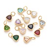 PVD Vacuum Plating 304 Stainless Steel Cubic Zirconia Pendant ZIRC-P080-A-2
