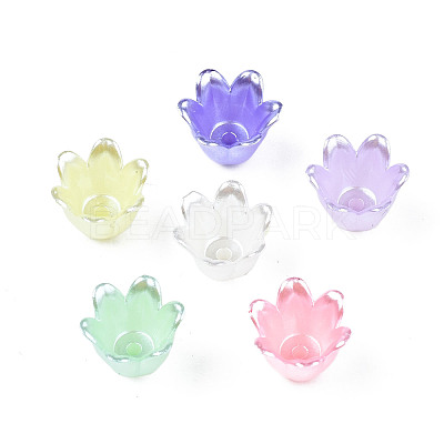 Spray Paint ABS Plastic Imitation Pearl Beads MACR-N013-001-1