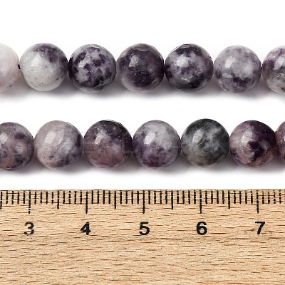 Natural Lepidolite Beads Strands X-G-G284-A02-8mm-1