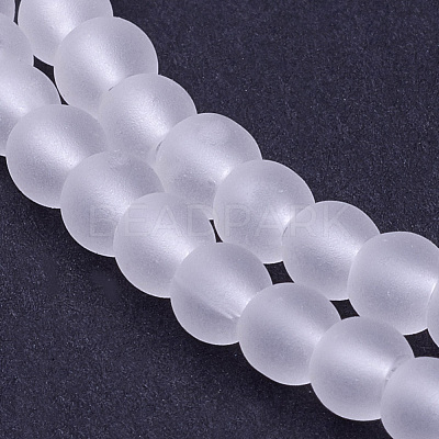 Baking Paint Transparent Glass Bead Strands GLAA-S031-4mm-13-1