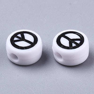Opaque Acrylic Beads X-MACR-N008-20A-01-1
