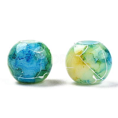 Drawbench Glass Round Beads GLAD-WH0001-01-13-1