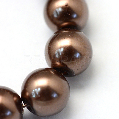 Baking Paint Pearlized Glass Pearl Round Bead Strands X-HY-Q003-6mm-52-1