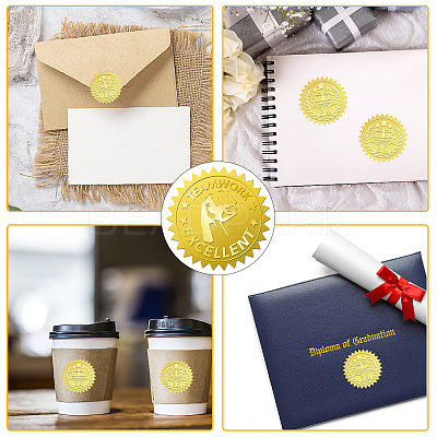12 Sheets PET Adhesive Wax Seal Stickers DIY-WH0451-041-1
