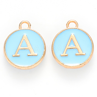 Golden Plated Alloy Enamel Charms ENAM-S118-04A-1