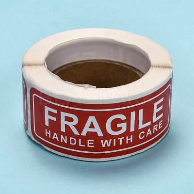 Fragile Stickers Handle with Care Warning Packing Shipping Label X-DIY-E023-04-1
