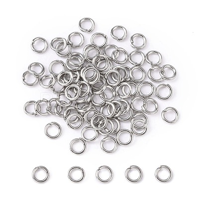 Tarnish Resistant 304 Stainless Steel Open Jump Rings STAS-E067-08-6mm-1