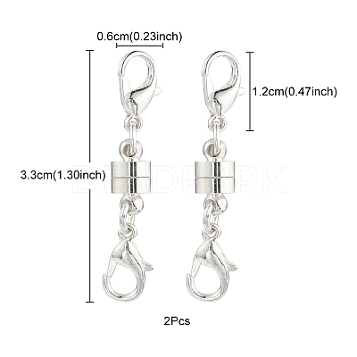 Brass Magnetic Clasps Converter KK-YW0001-60S-1