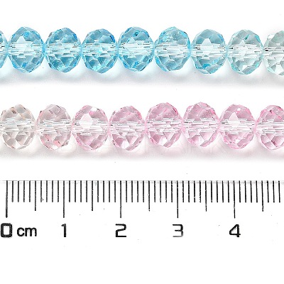 Transparent Painted Glass Beads Strands X1-DGLA-A034-T8mm-A21-1