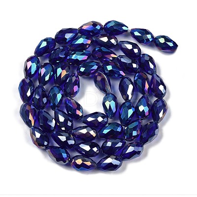 Transparent Electroplate Glass Beads Strands LS-EGLA-N013-T4mm-B07-1