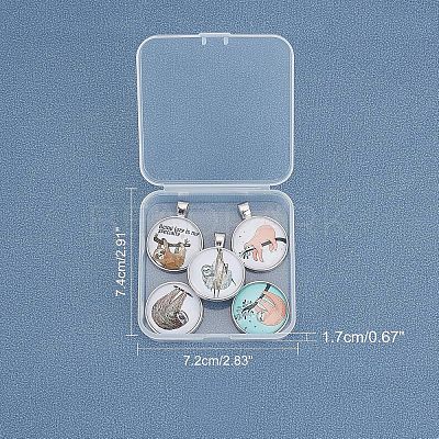 Alloy Glass Pendants PALLOY-CA0001-23-1