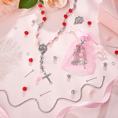 DIY Catholic Rosary Necklace Making Kit DIY-PH0008-91-1