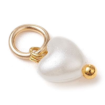ABS Imitation Pearl Charms PALLOY-JF03222-02-1