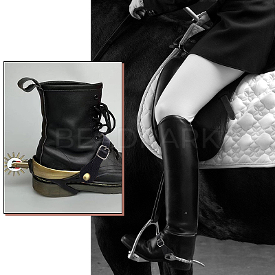 4Pcs PU Leather Spur Straps AJEW-GF0005-27A-1