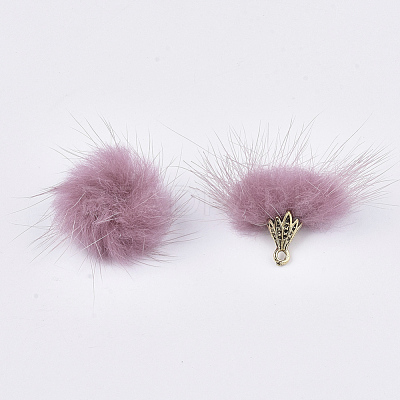 Faux Mink Fur Tassel Pendant Decorations X-FIND-S300-37R-1