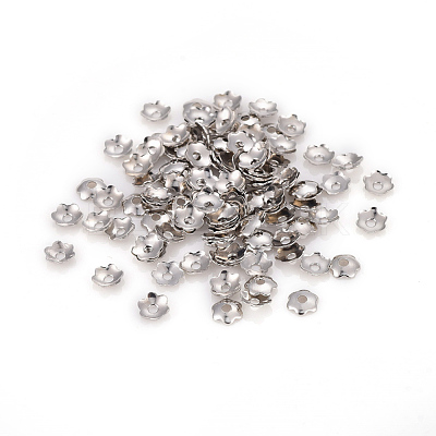 6-Petal Iron Bead Caps IFIN-F152-02P-1