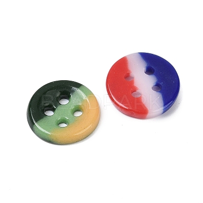 4-Hole Glass Buttons PORC-R010-01B-1