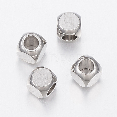 Tarnish Resistant 304 Stainless Steel Beads STAS-H426-02-4MM-1
