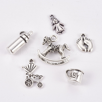 Tibetan Style Alloy Pendants TIBEP-X0185-33AS-1