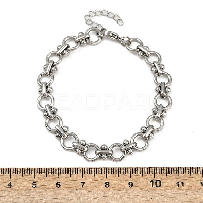 304 Stainless Steel Link Chain Bracelets BJEW-H207-01B-P-1
