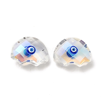 Transparent Glass Pendants GLAA-F121-06G-1