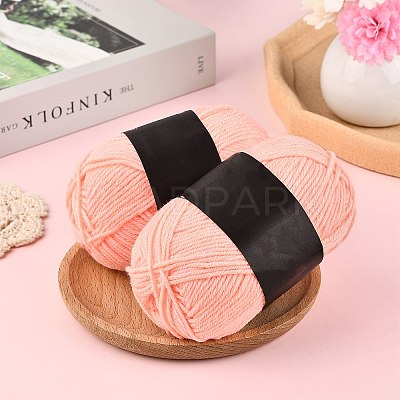 5Pcs Polyester Yarn for Knitting & Crochet YCOR-SZ0001-03D-1