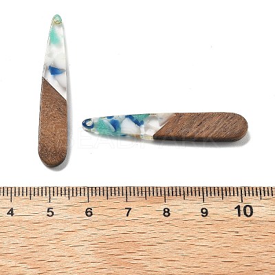 Resin and Walnut Pendants FIND-R051-08G-1