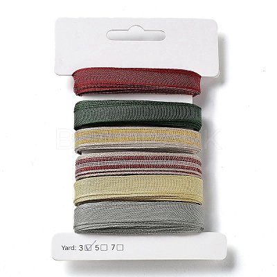 18 Yards 6 Styles Polyester Ribbon SRIB-C001-D06-1