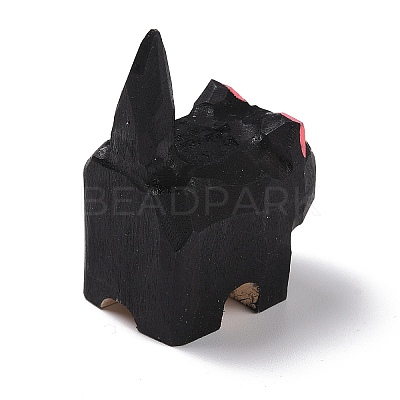 Cat Shape Wood Figurines LS-DJEW-G043-01C-1