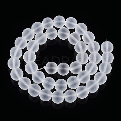 Transparent Glass Beads Strands GLAA-T032-T10mm-MD13-1