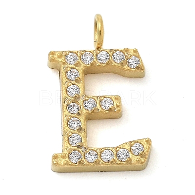 Ion Plating(IP) 304 Stainless Steel Micro Pave Cubic Zirconia Pendants STAS-Z107-03G-05-1