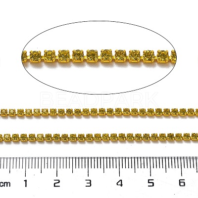 Iron Rhinestone Glass Cup Chain CH-U001-01F-1