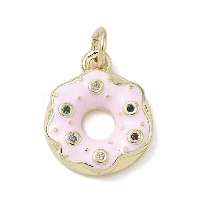 Brass Micro Pave Cubic Zirconia Pendants KK-K368-16G-1