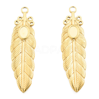 Ion Plating(IP) 201 Stainless Steel Pendant Settings for Enamel STAS-N098-251LG-1