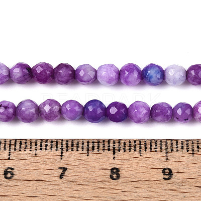 Dyed Natural White Jade Beads Strands G-T139-4mm-60-11-1