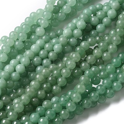 Natural Green Aventurine Round Beads Strands G-S150-8mm-2-1