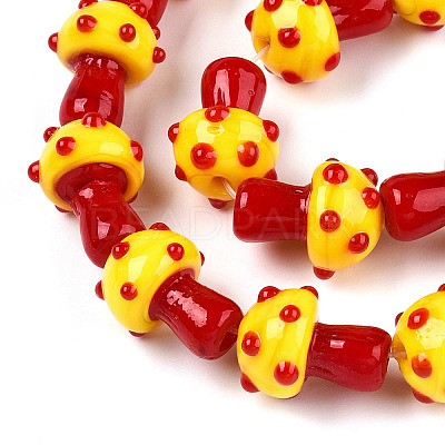 Handmade Lampwork Beads Strands LAMP-N024-09I-1