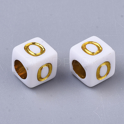 Plating Acrylic Beads SACR-S297-09O-1