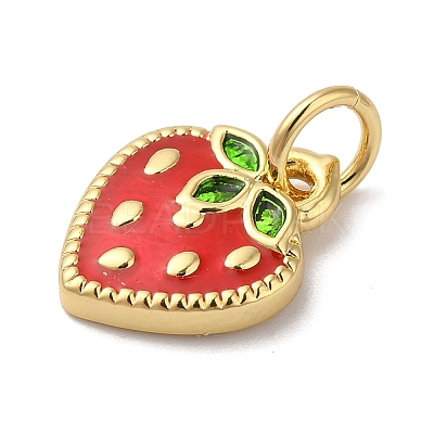 Rack Plating Brass Enamel Charms X-KK-B092-25G-1