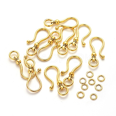 Tibetan Style S Hook Clasps GLF5091Y-NF-1