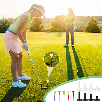 16Pcs 8 Styles Rubber Golf Tee Holders for Practice & Driving Range Mat AJEW-GA0005-82-1