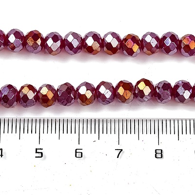 Baking Electroplate Glass Beads Strands DGLA-A039-J10mm-B19-1