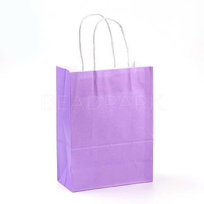 Pure Color Kraft Paper Bags AJEW-G020-A-09-1